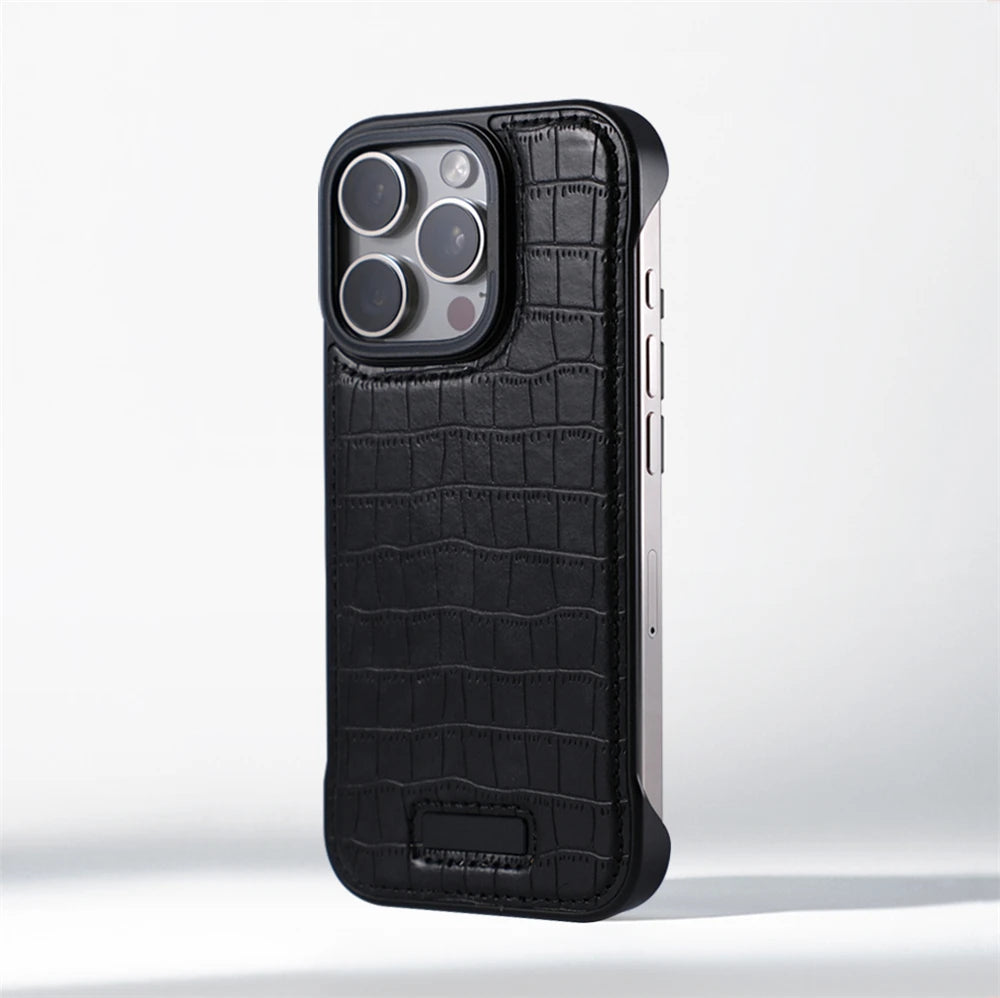 Cazé EdgeLess Leather Case for iPhone 13–16 Series