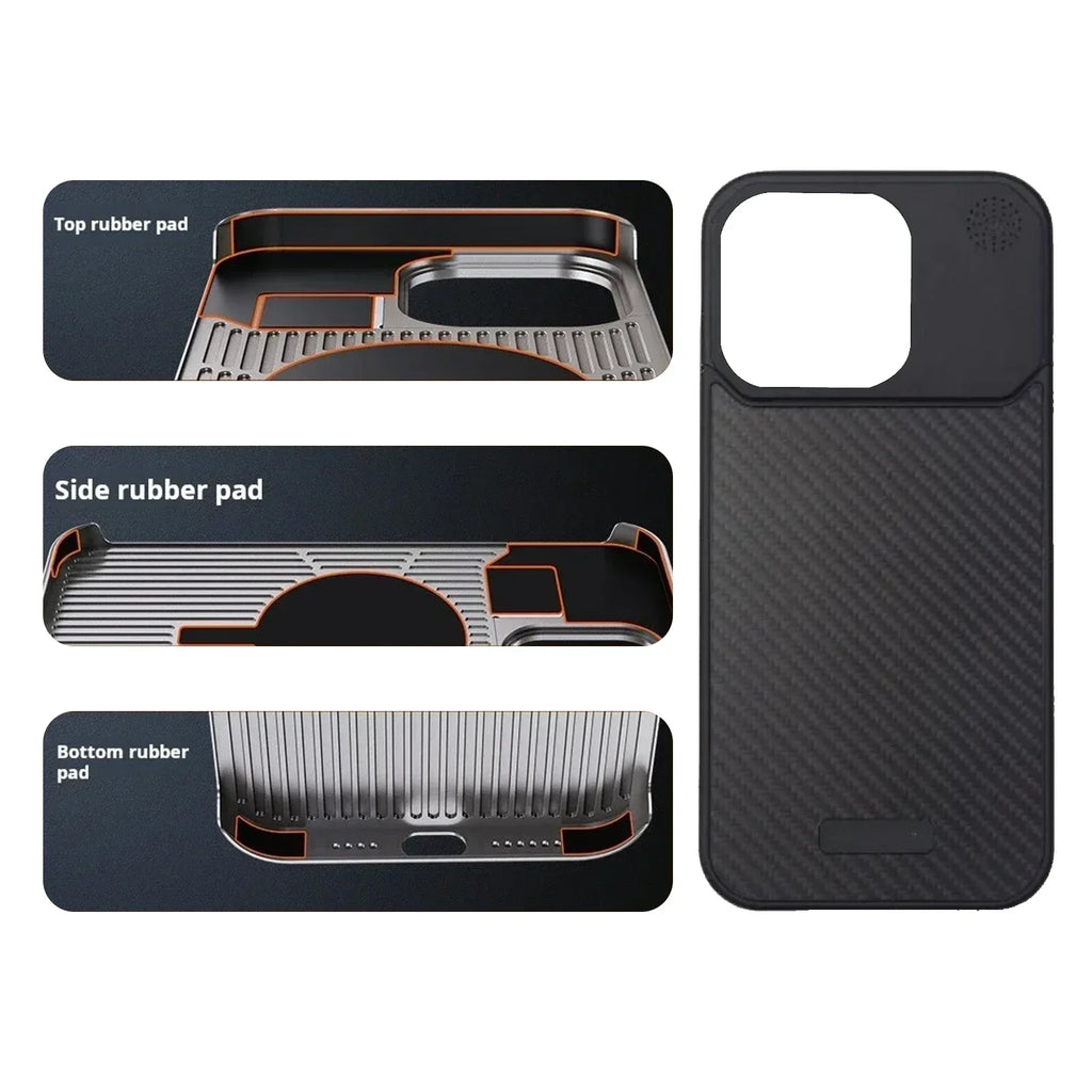 Cazé CarbonAlloy MagSafe Case for iPhone 13–16 Pro Series