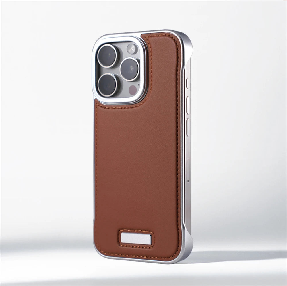 Cazé EdgeLess Leather Case for iPhone 13–16 Series