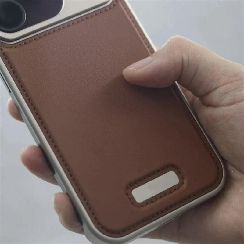 Cazé AlloyEdge Leather Case for iPhone 14–17 Pro Max