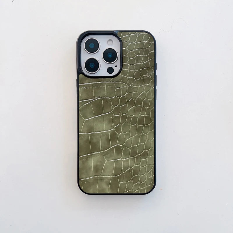 Cazé CrocoLux Leather Case for Samsung Galaxy S20–S25 Series