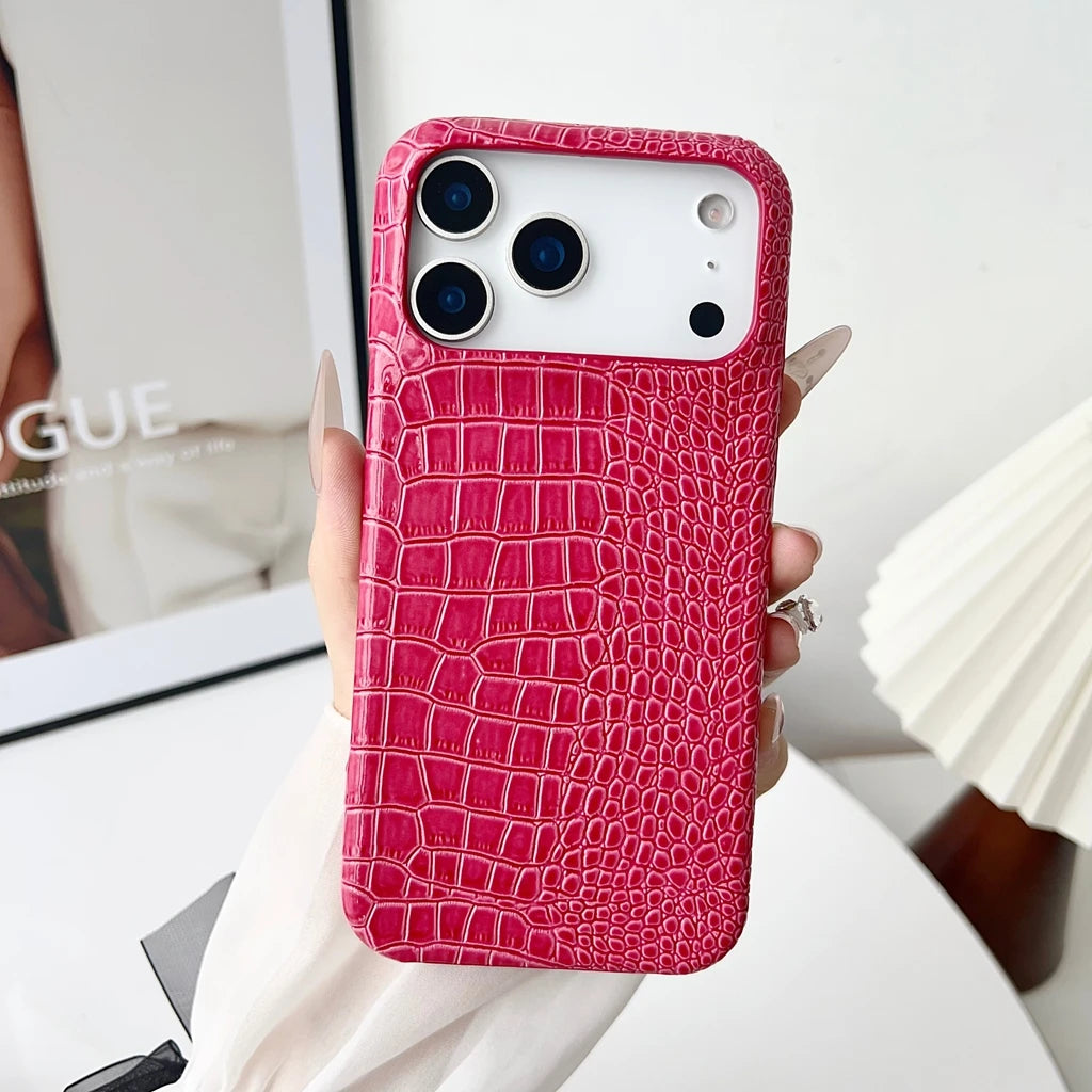 Cazé CrocoGloss Case for iPhone 14–17 Series