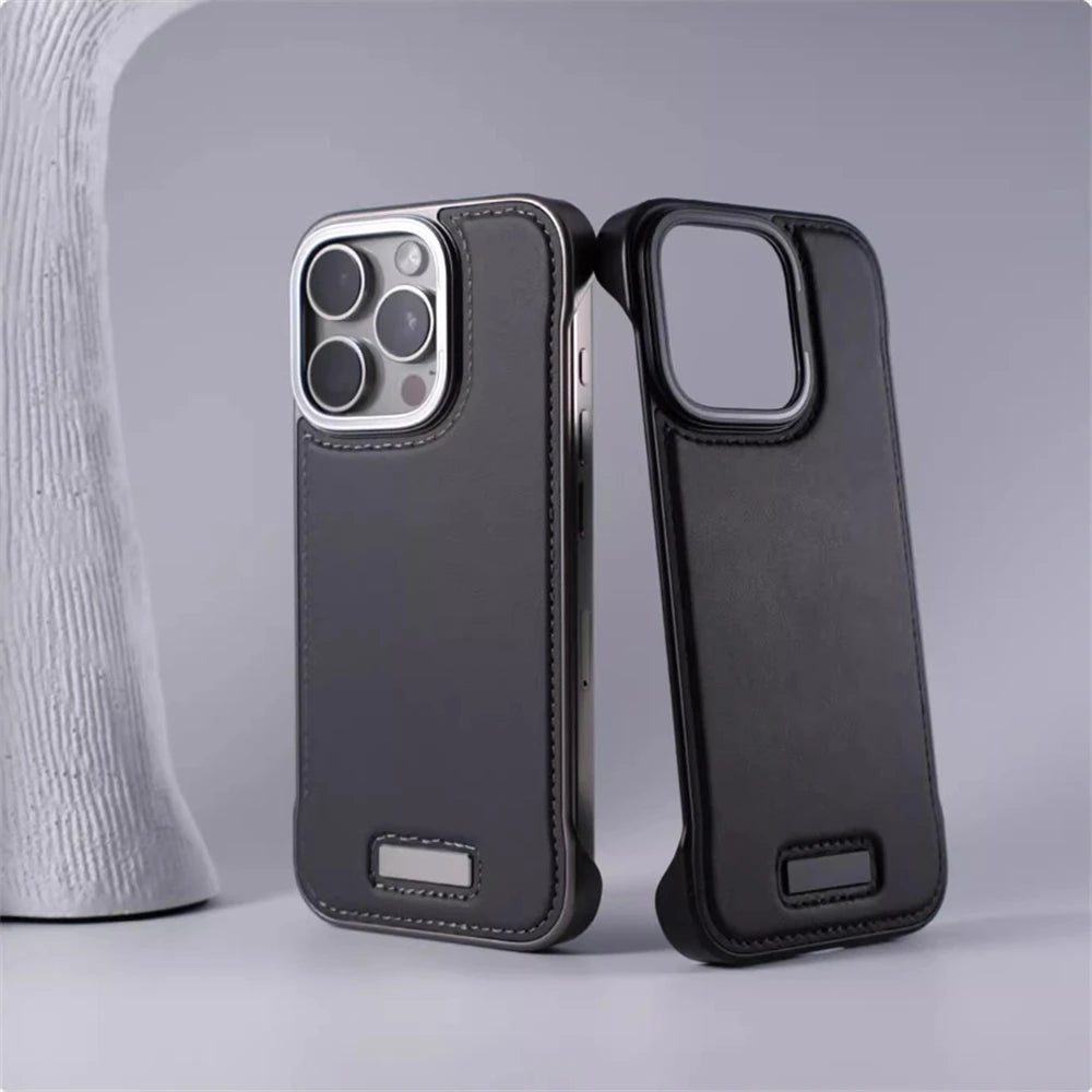Cazé EdgeLess Leather Case for iPhone 13–16 Series
