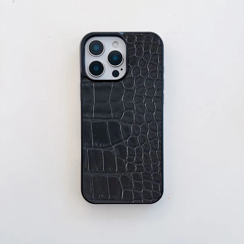 Cazé CrocoLux Leather Case for Samsung Galaxy S20–S25 Series