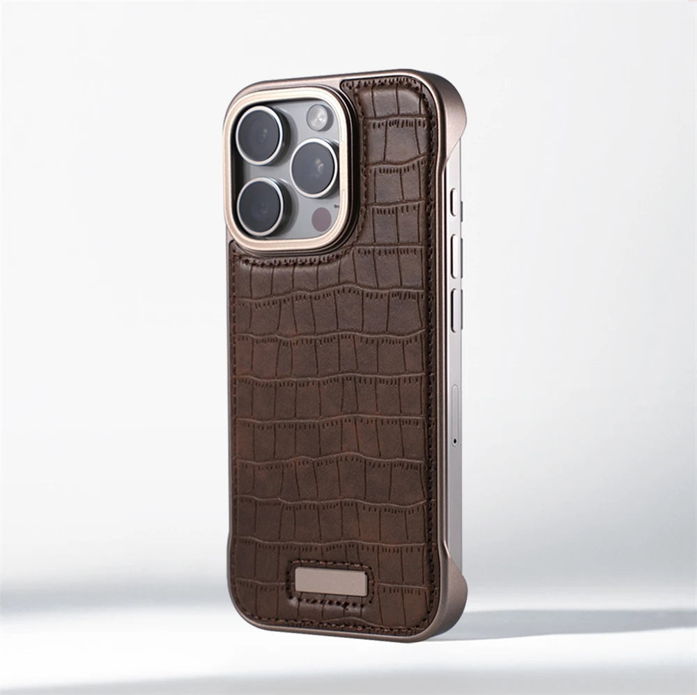 Cazé EdgeLess Leather Case for iPhone 13–16 Series