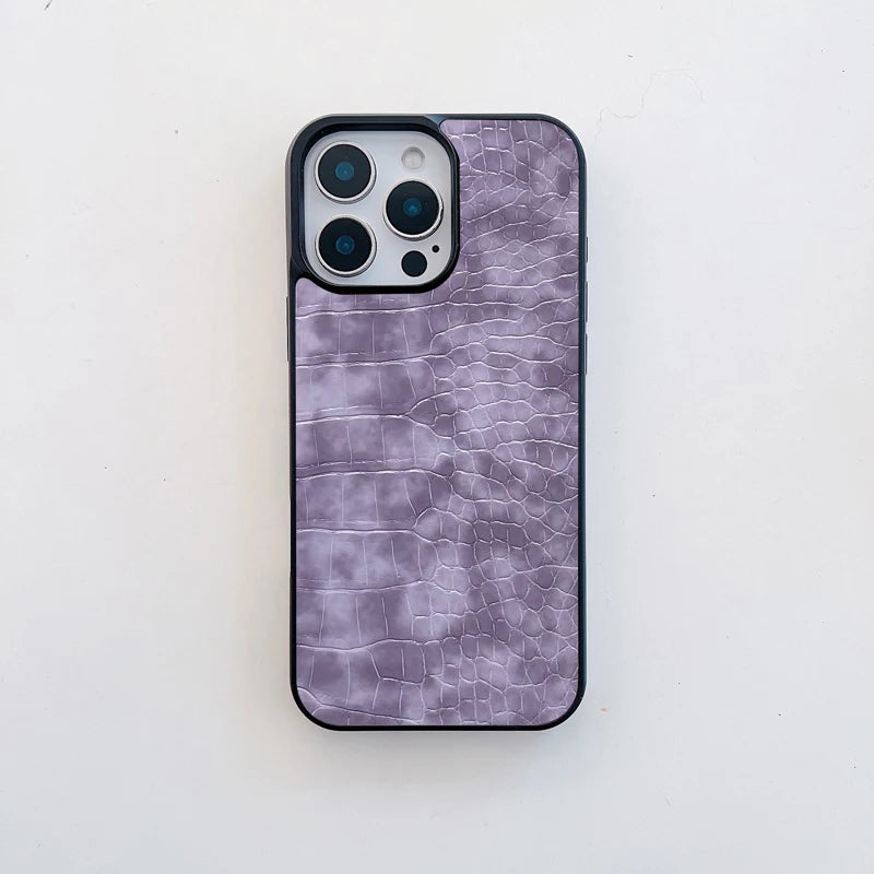 Cazé CrocoLux Leather Case for Samsung Galaxy S20–S25 Series