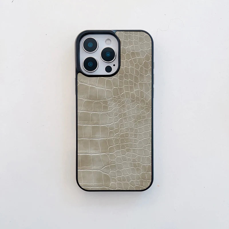 Cazé CrocoLux Leather Case for Samsung Galaxy S20–S25 Series