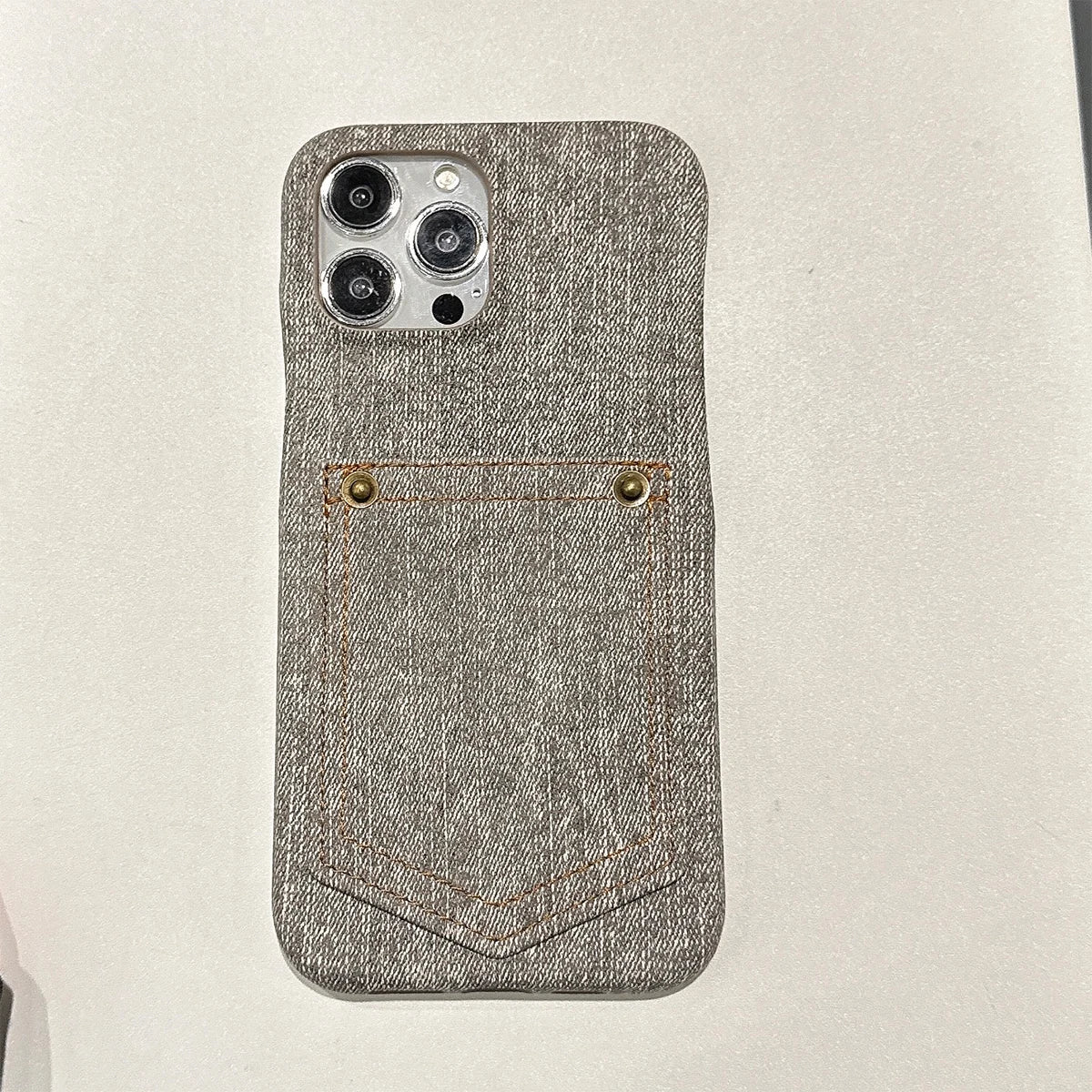 Cazé DenimCard Case for iPhone 11–15 Series