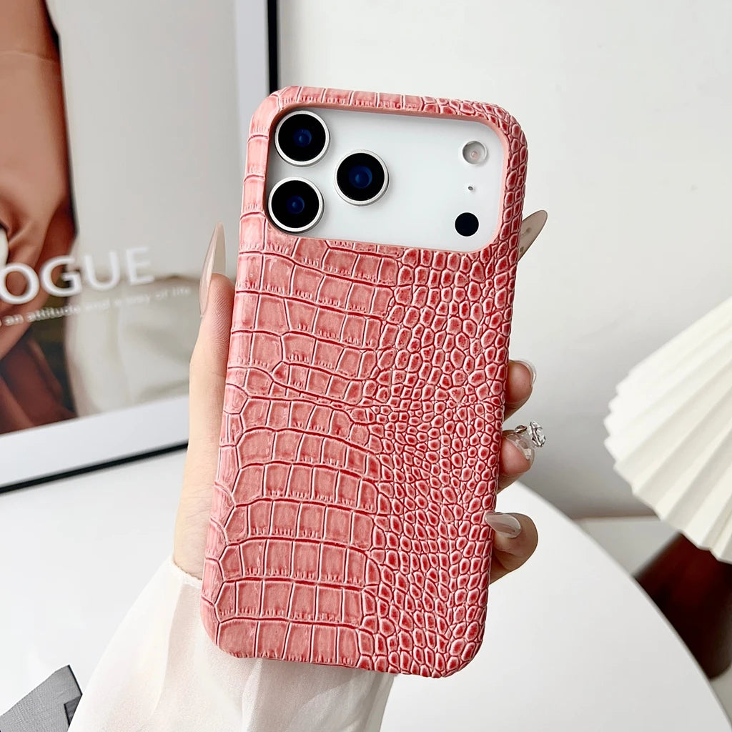 Cazé CrocoGloss Case for iPhone 14–17 Series