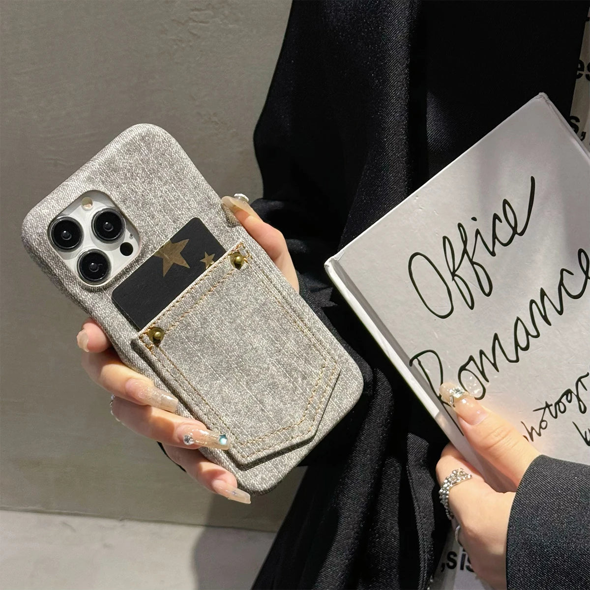 Cazé DenimCard Case for iPhone 11–15 Series