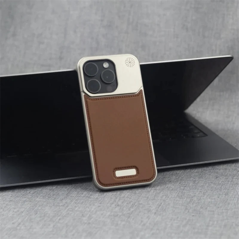 Cazé AlloyEdge Leather Case for iPhone 14–17 Pro Max