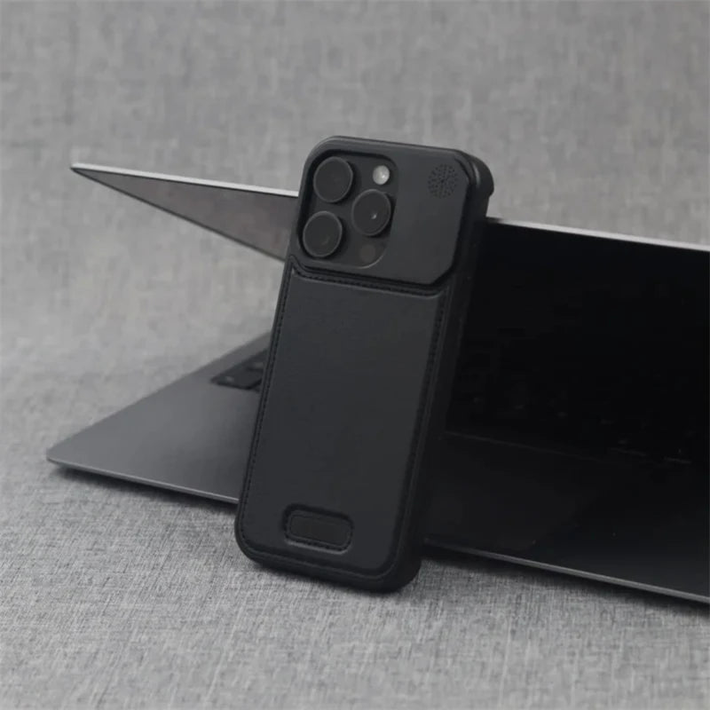 Cazé AlloyEdge Leather Case for iPhone 14–17 Pro Max