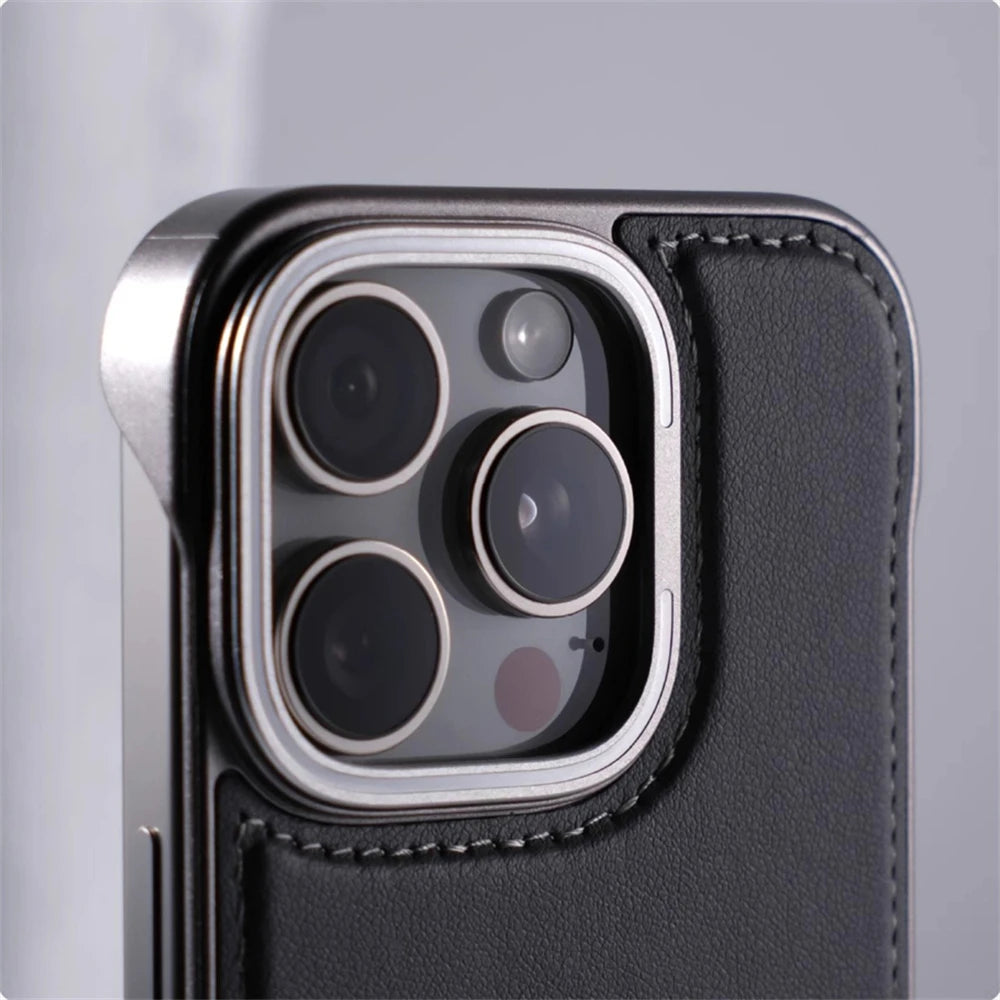 Cazé EdgeLess Leather Case for iPhone 13–16 Series
