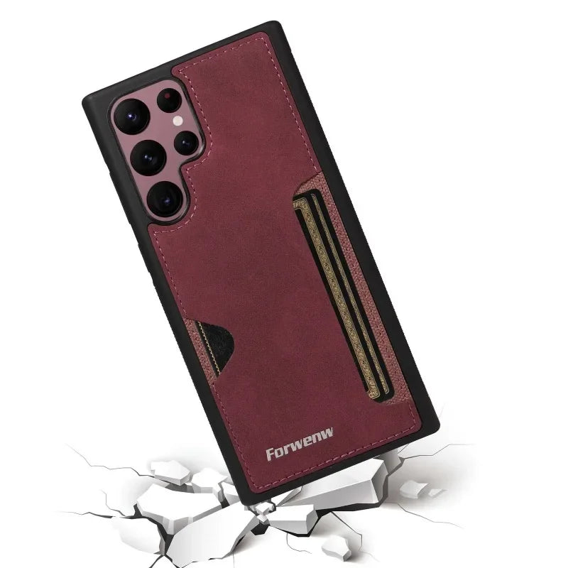 Cazé CrocoLux Leather Case  for Samsung Galaxy S20–S25 Series