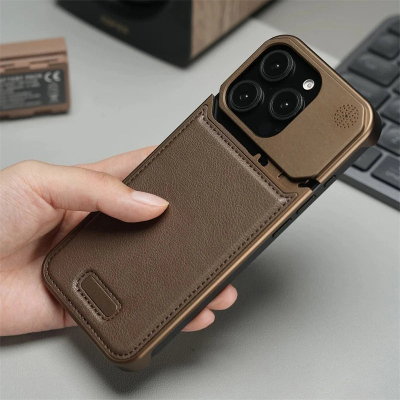 Cazé AlloyEdge Leather Case for iPhone 14–17 Pro Max