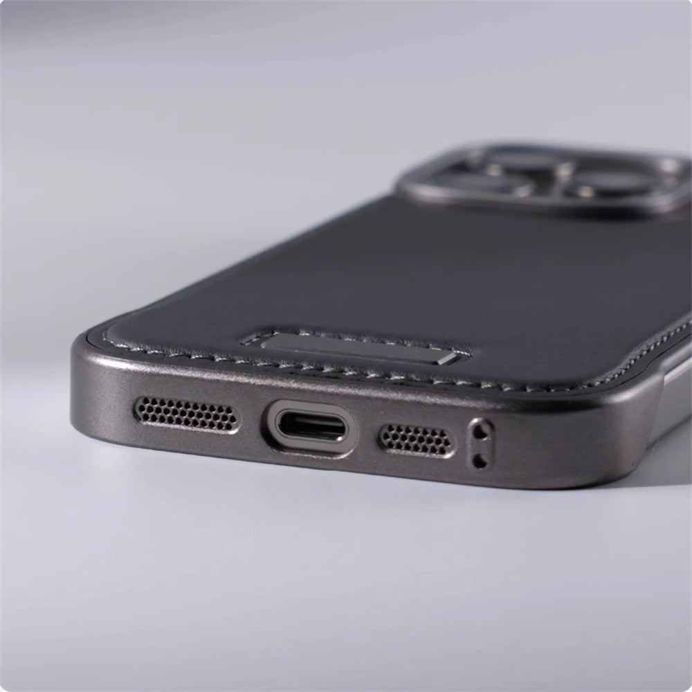 Cazé EdgeLess Leather Case for iPhone 13–16 Series