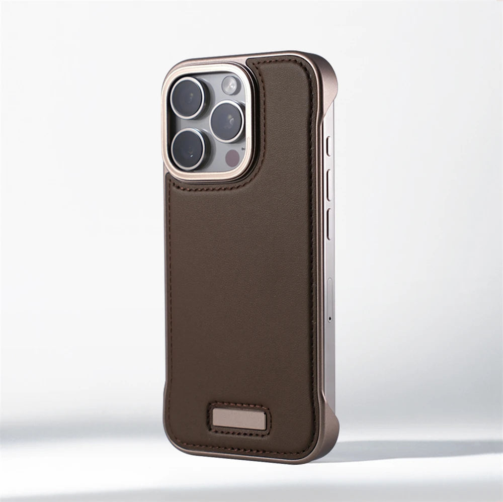 Cazé EdgeLess Leather Case for iPhone 13–16 Series