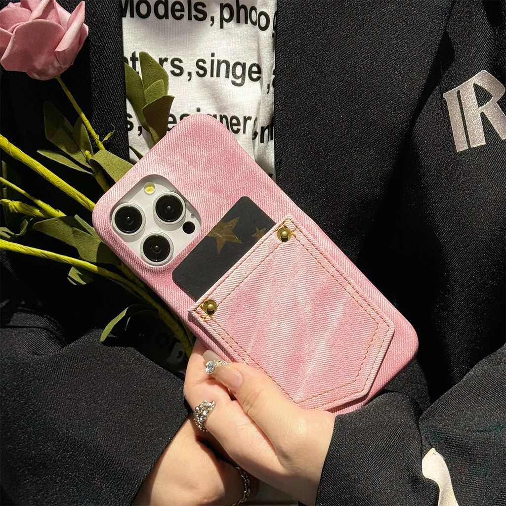 Cazé DenimCard Case for iPhone 11–15 Series