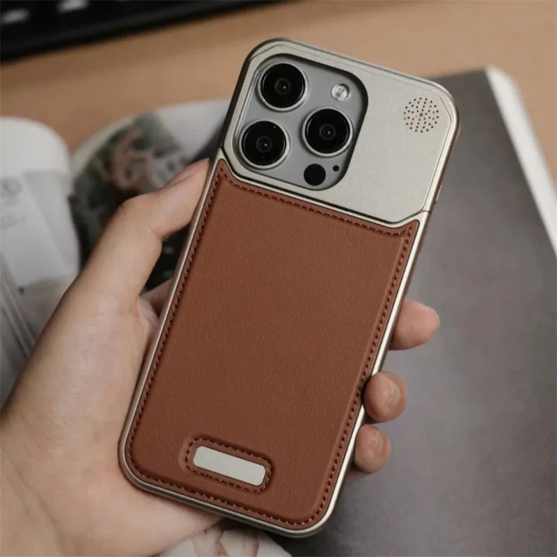 Cazé AlloyEdge Leather Case for iPhone 14–17 Pro Max