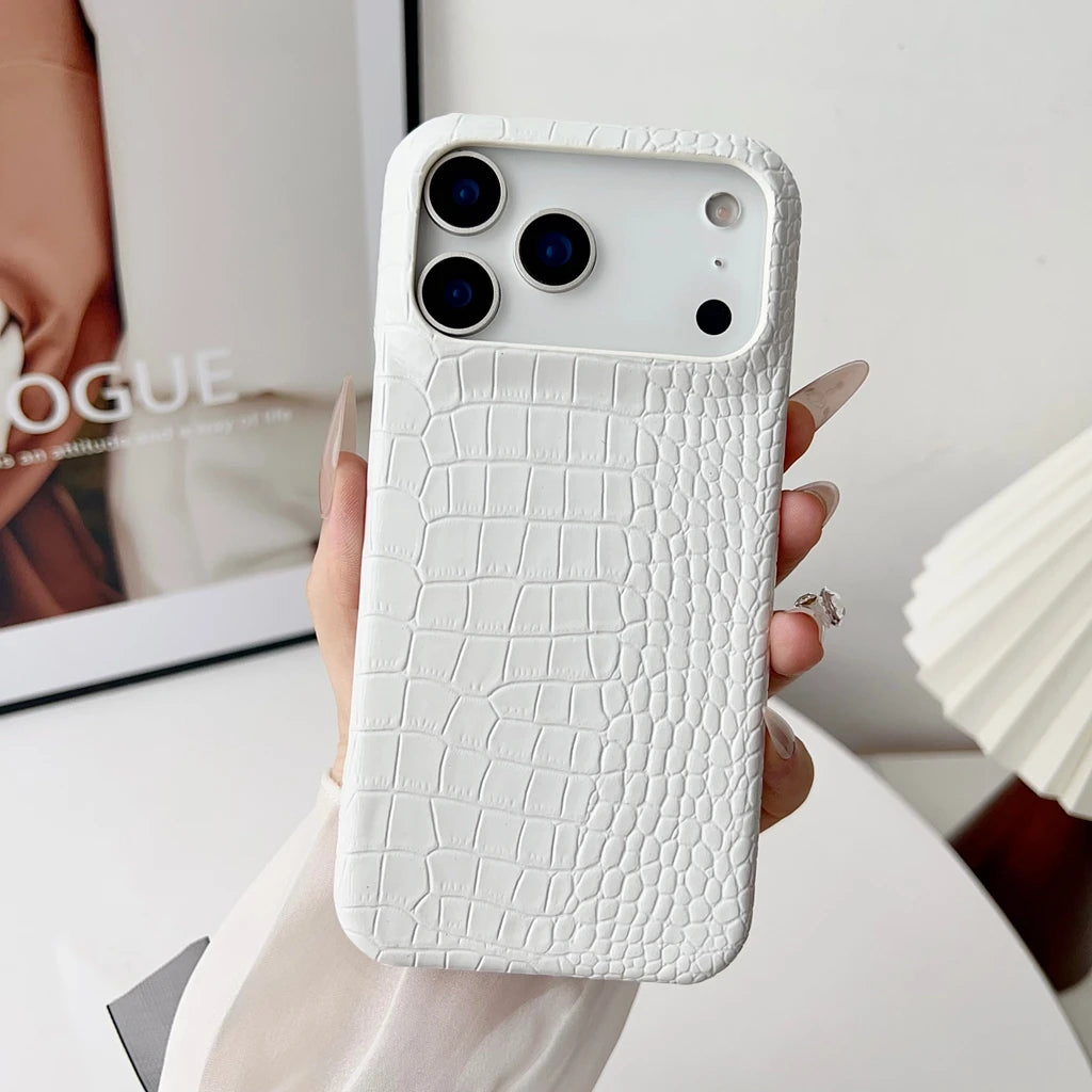 Cazé CrocoGloss Case for iPhone 14–17 Series
