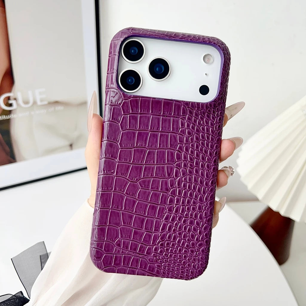 Cazé CrocoGloss Case for iPhone 14–17 Series