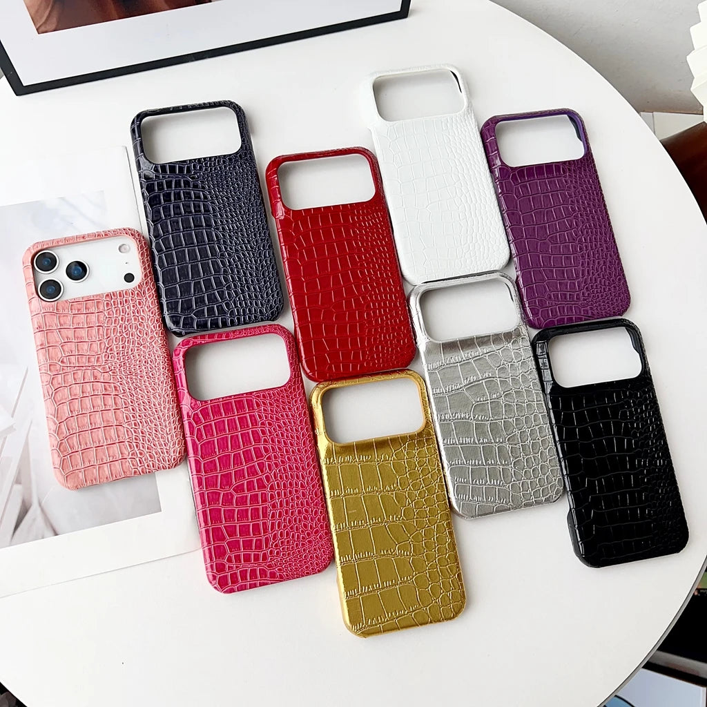 Cazé CrocoGloss Case for iPhone 14–17 Series