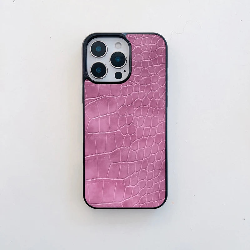 Cazé CrocoLux Leather Case for Samsung Galaxy S20–S25 Series