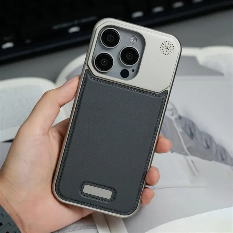 Cazé AlloyEdge Leather Case for iPhone 14–17 Pro Max