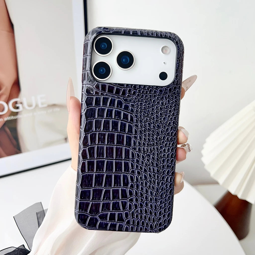 Cazé CrocoGloss Case for iPhone 14–17 Series