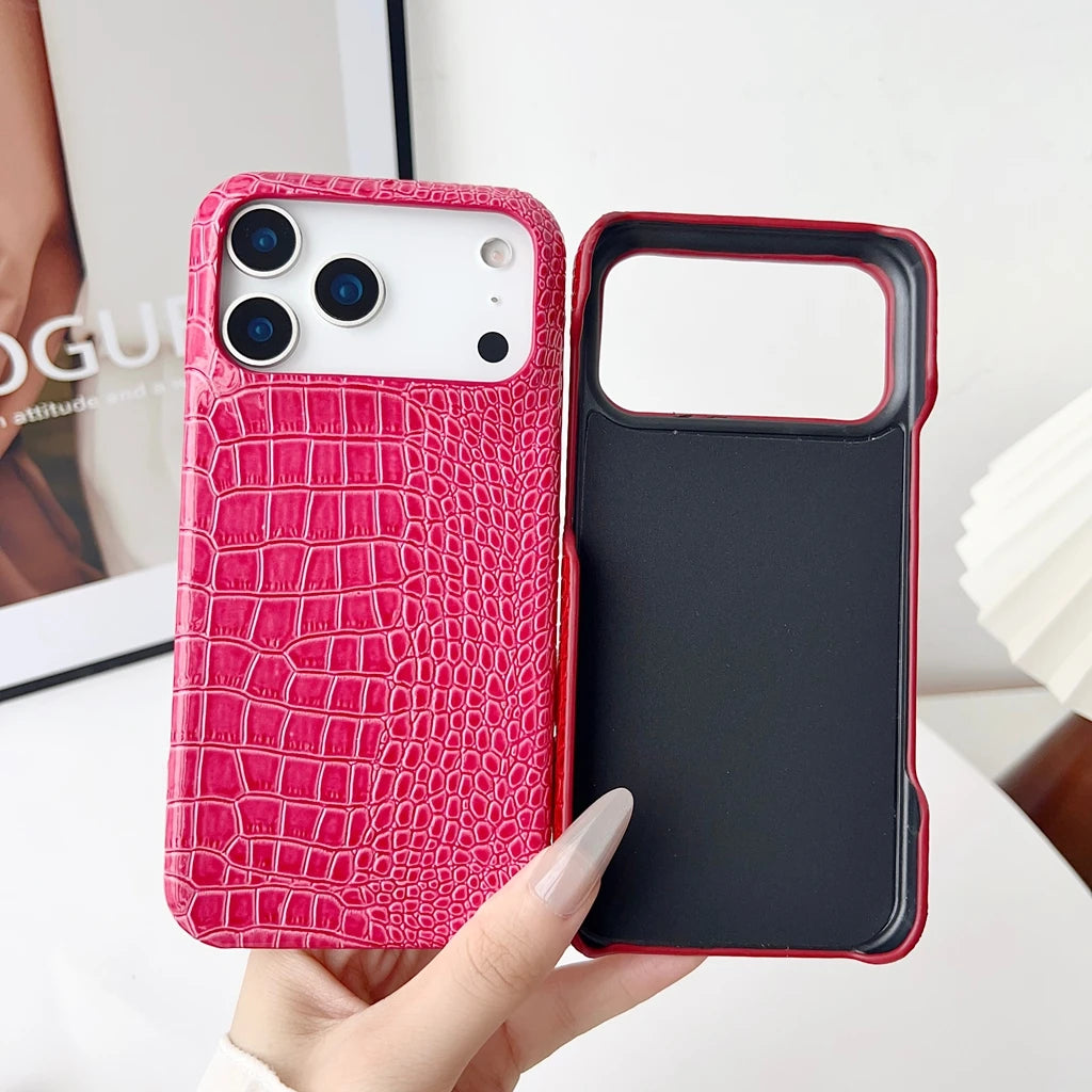 Cazé CrocoGloss Case for iPhone 14–17 Series