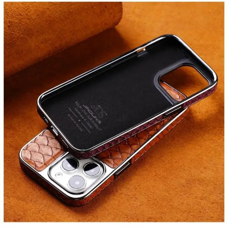 Cazé SerpentLux Leather Case for iPhone 12–16 Series
