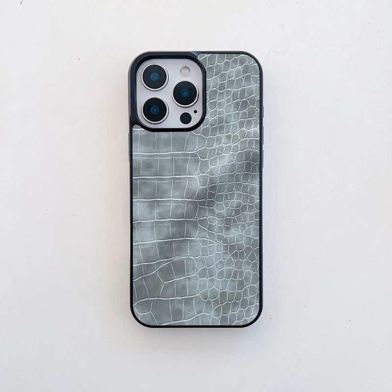 Cazé CrocoLux Leather Case for Samsung Galaxy S20–S25 Series